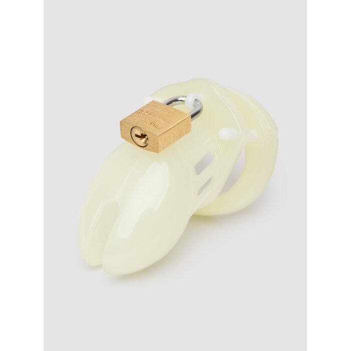 CB-6000S Short Male Glow-In-The-Dark Chastity Cage Kit - Green