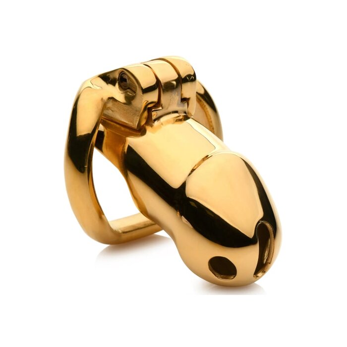 Midas 18K Gold-Plated Locking Chastity Cage