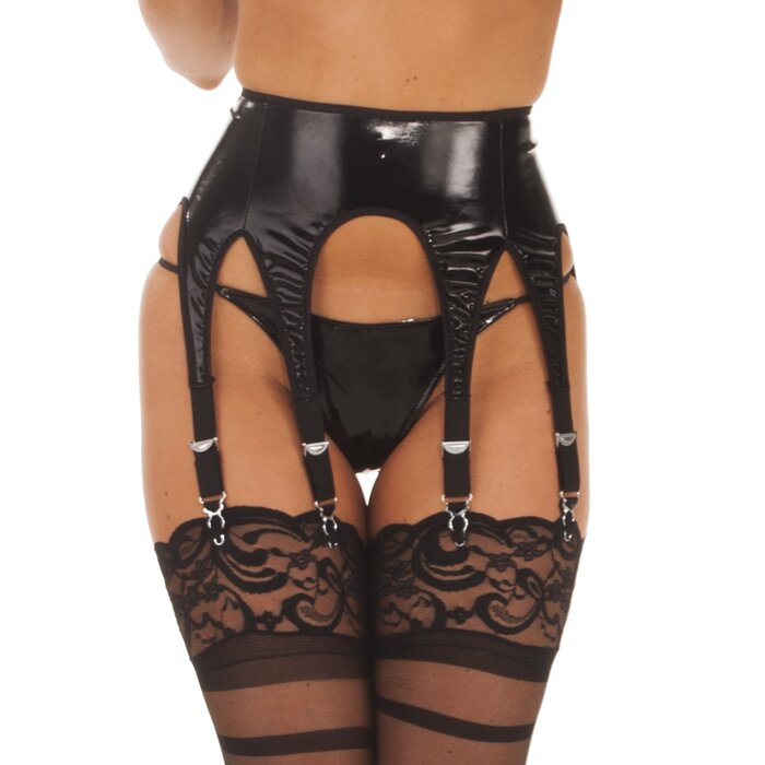 PVC Six Strap Suspender Belt