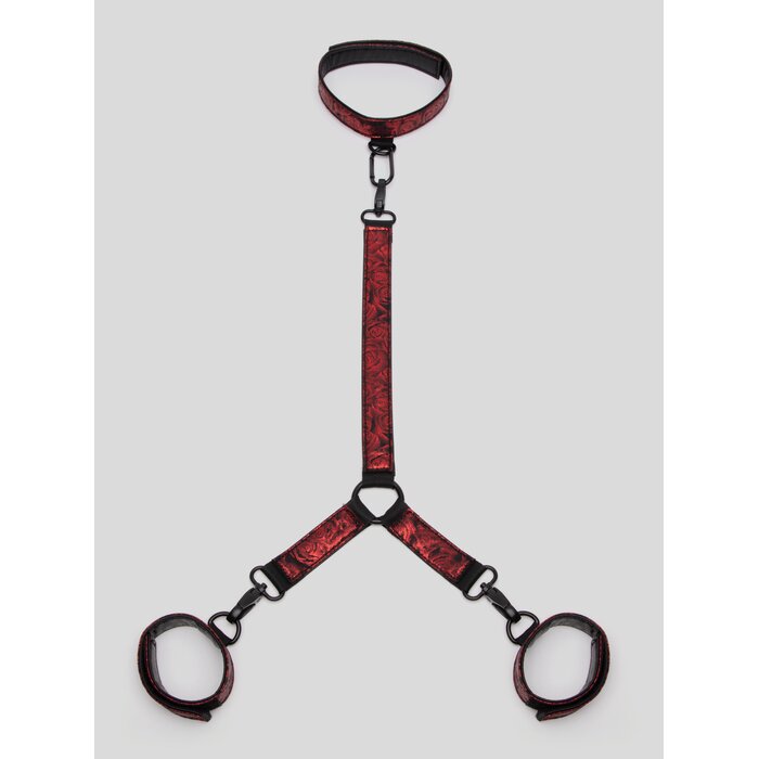 Fifty Shades of Grey Sweet Anticipation Reversible Faux Leather Collar and Wrist - Black