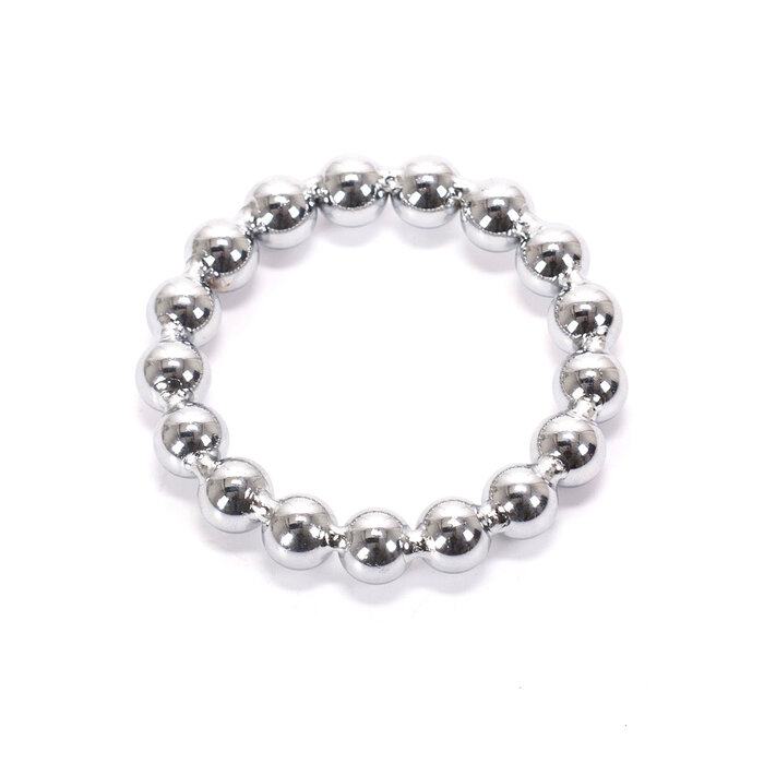 Metal Cock Ring With Pleasure Ball Nodules