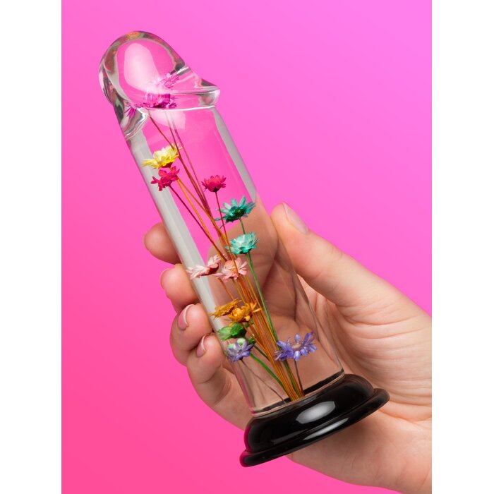 LOVISS Flower Garden Clear Dildo 6 Inch - Clear
