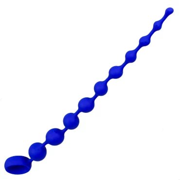 Sphaira Blue Silicone Anal Beads - 14 Inch