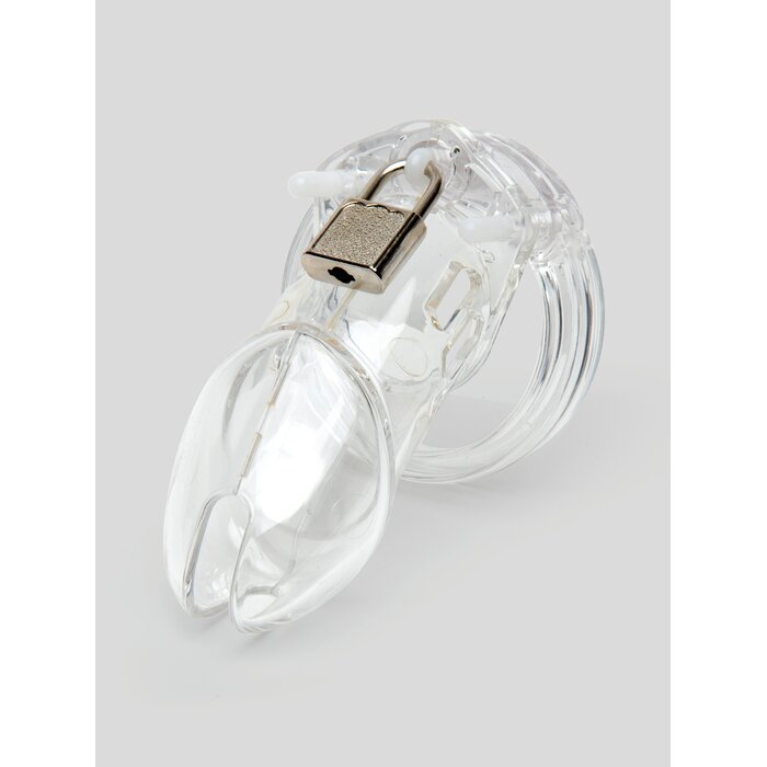 DOMINIX Deluxe Rigid Plastic Chastity Device 3 Inch - Clear