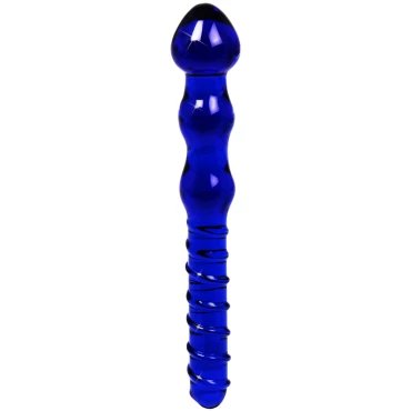Sapphire Serenity Dual-Sided Glass Dildo - 8 inch