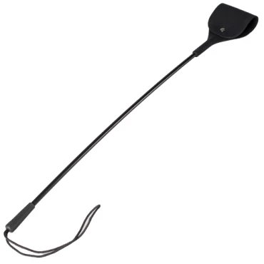 Love-Rider Black Silicone Riding Crop - 19 Inch