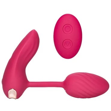Snazzy Berry 10-Speed Remote Wearable Egg & Clit Stim Vibrator