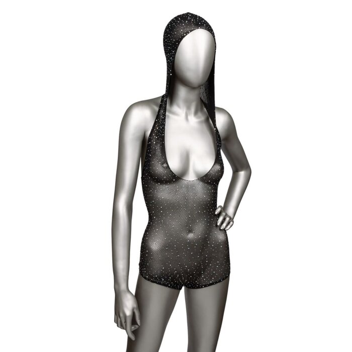 Radiance Hooded Deep V Body Suit - Plus Size