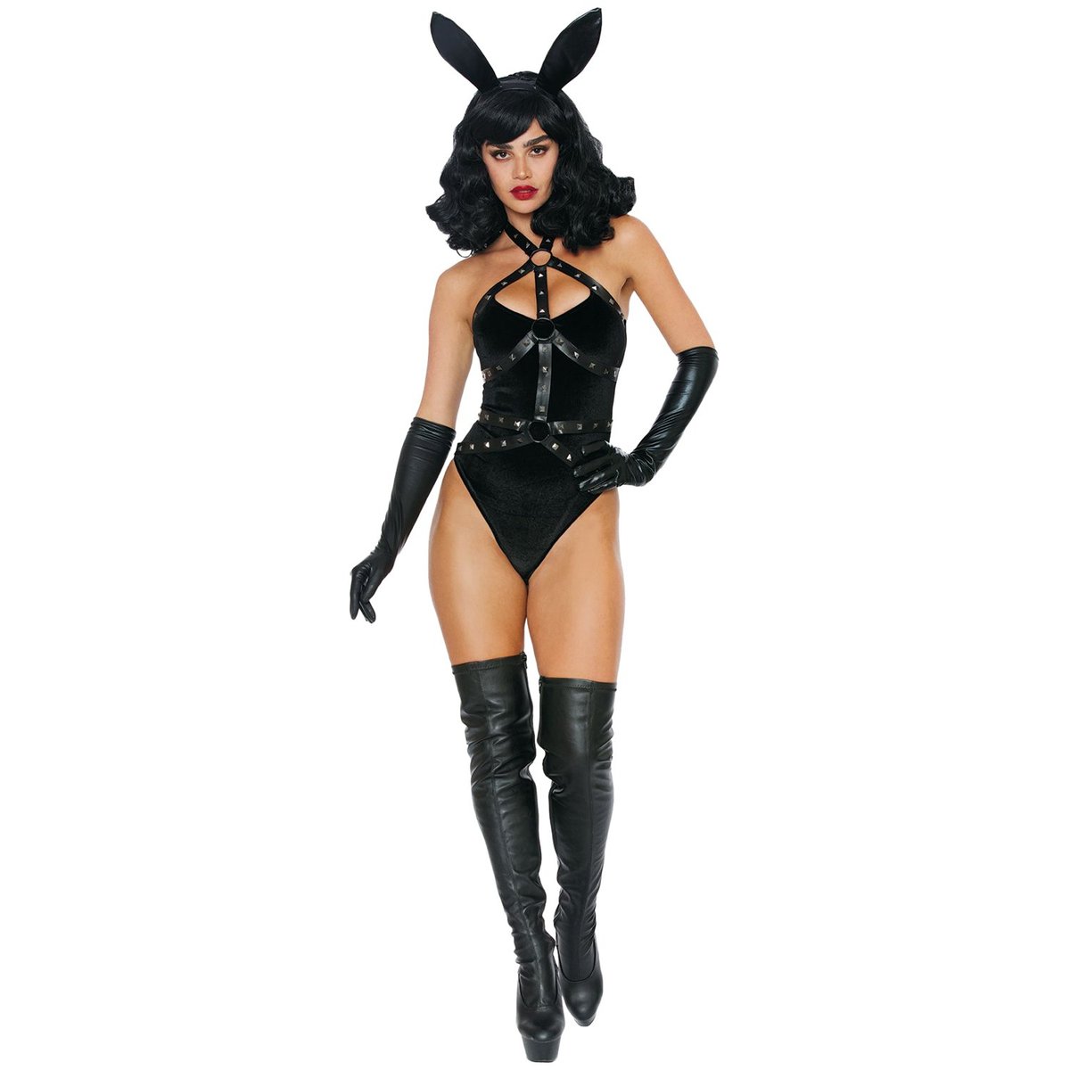 Dreamgirl Bad Girl Bunny Costume - Black - XL