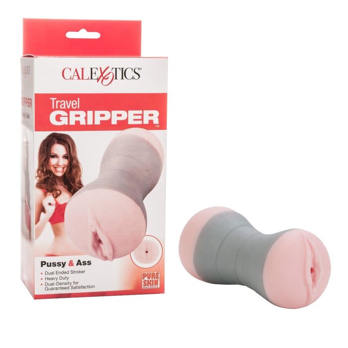CalExotics Travel Gripper - Dual Ended Pussy & Ass Masturbator Discreet Anal