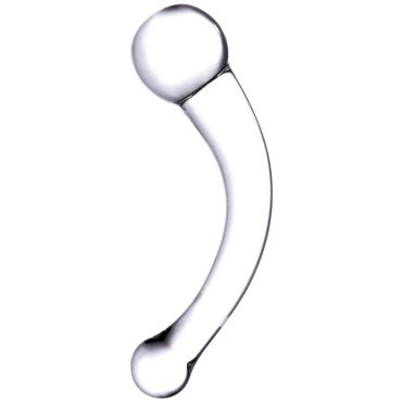 Glacier Glass Curved Double Ended Dildo - 8 Inch
