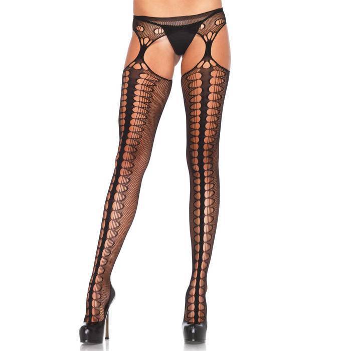 Leg Avenue Fishnet Faux Suspender Tights