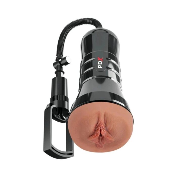 PDX Extreme Wet Pussies Super Sucker XXL Stroker Brown - Masturbator Adult Toy