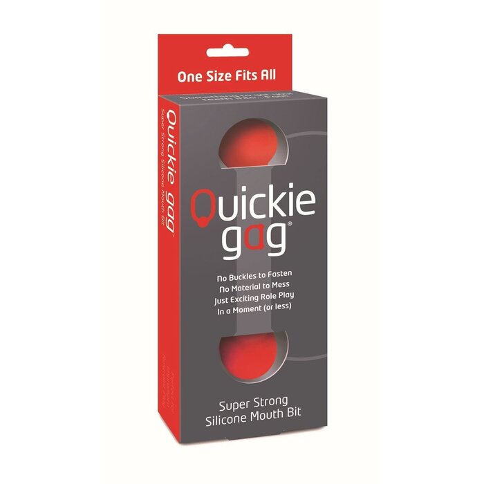 Quickie Gag Mouth Bit: Red (One Size)