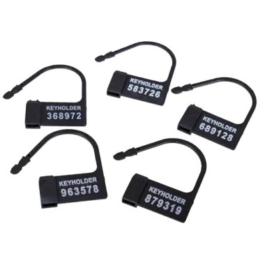 Man Cage Black Plastic Numbered Locks - 5 Pack