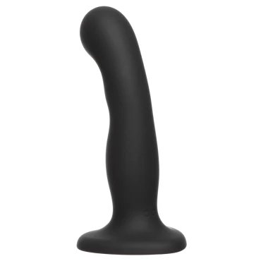 Love Handle Black Silicone Vibrating Deep-Spot Dildo – 6.5 Inch