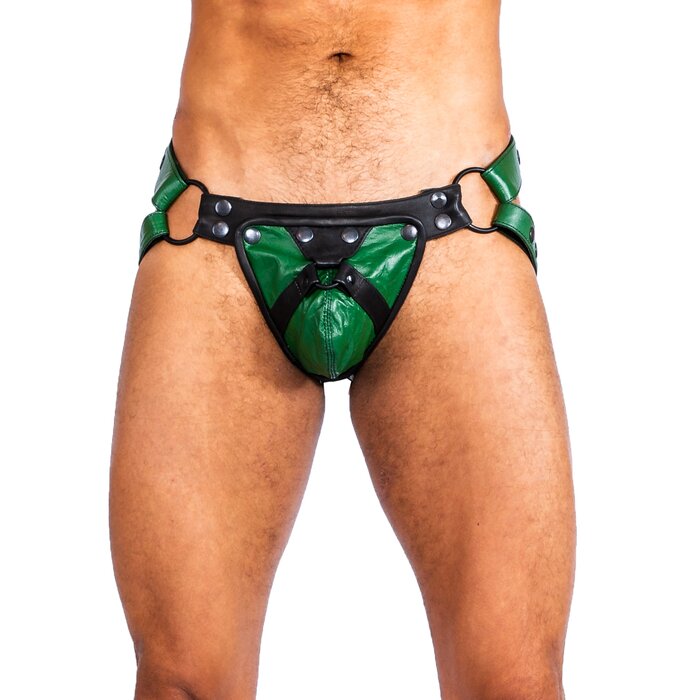 Bulldog Jockstrap Black/Green - One Size