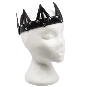 Pleasure Prism PU Studded Blindfold & Crown