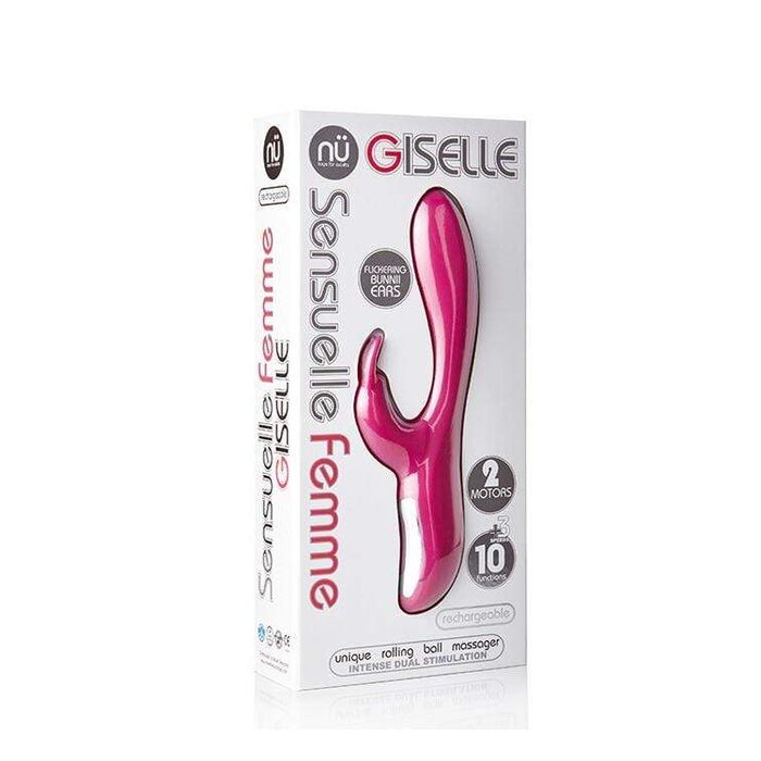 Deluxe Premium Silicone Pink Rabbit Vibrator Clitoral G-spot Waterproof