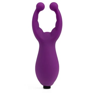 Lady Luck Purple Silicone Vibrating Nipple & Clit Stimulator
