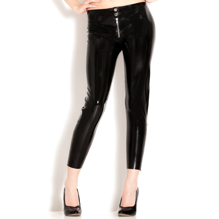 Retro Zip Latex Leggings