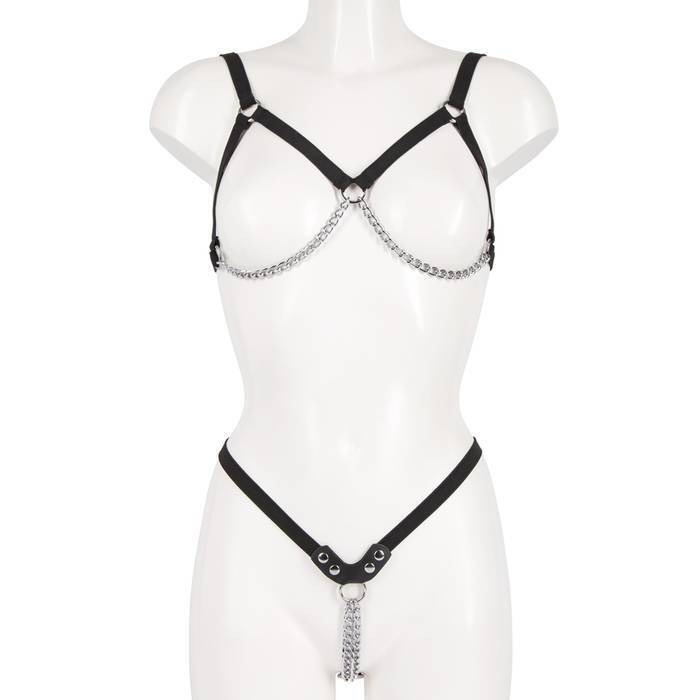 Fetish Chain Bikini with Elasticated Straps