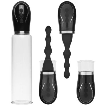 MalePlay 4-In-1 Anal Sucker, Penis Pump + Nipple Stim