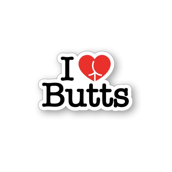 I Love Butts Enamel Pin