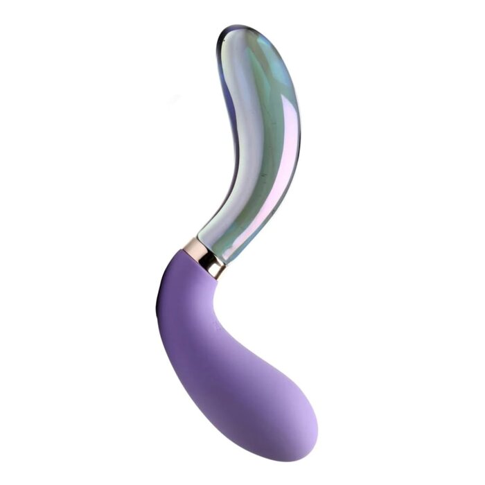 10X Pari Dual Ended Wavy Silicone and Glass Vibrator