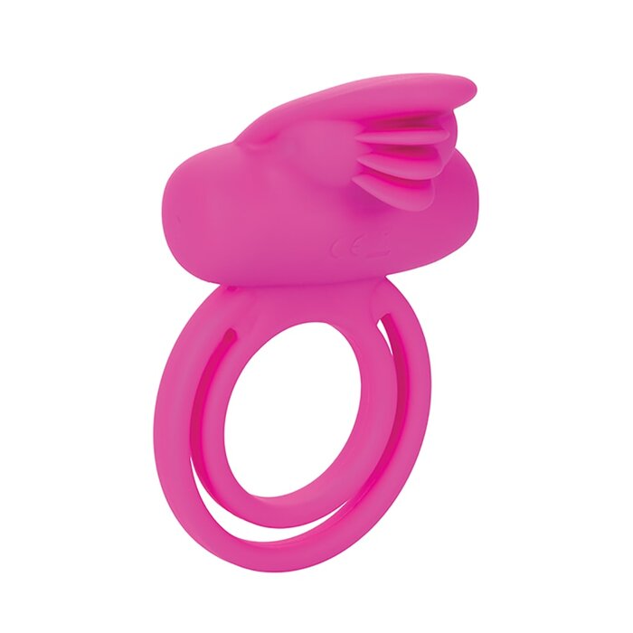Silicone Rechargeable Dual Clit Flicker Cock Ring