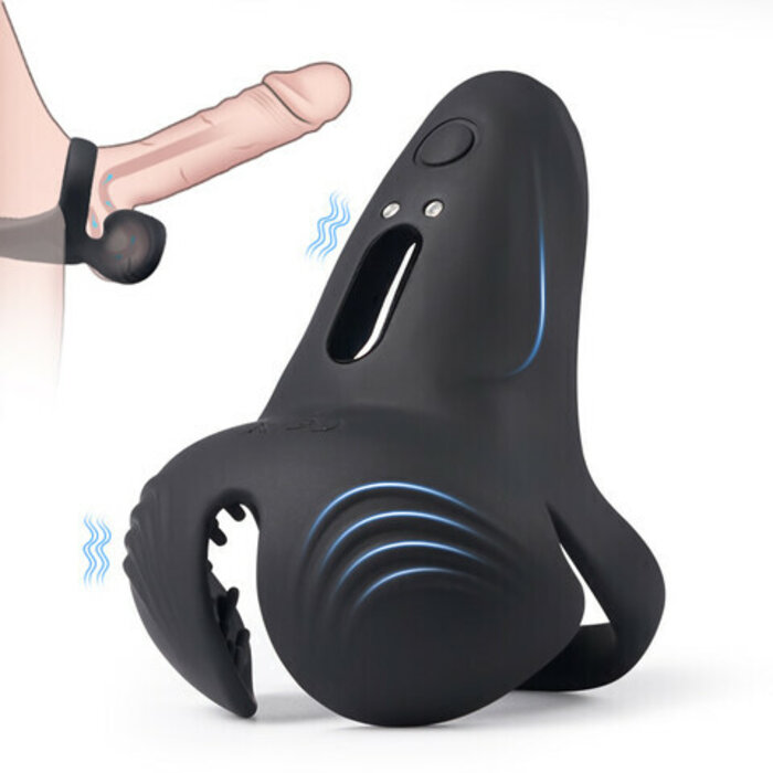 Bestvibe Double Stimulation Well Wrapped Vibrating Cock Ring