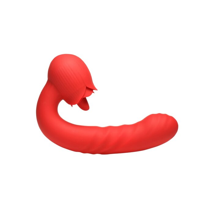 Bloomgasm Boom Bloom Thrusting and Licking Rose Vibrator