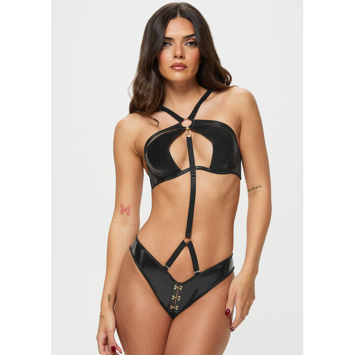 Ann Summers Inviting Crotchless Set, Black