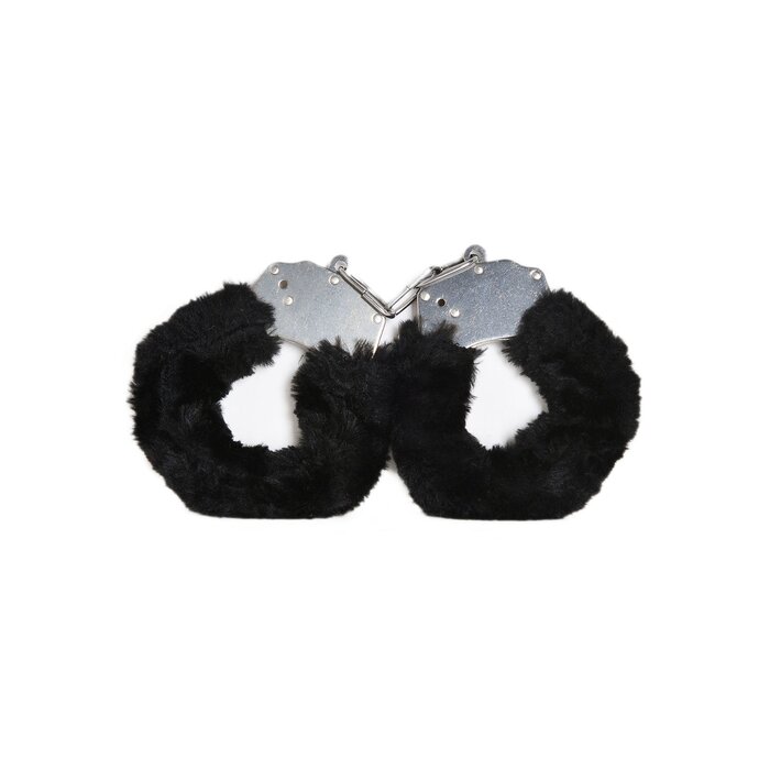 Black Plush Furry Fun Cuffs