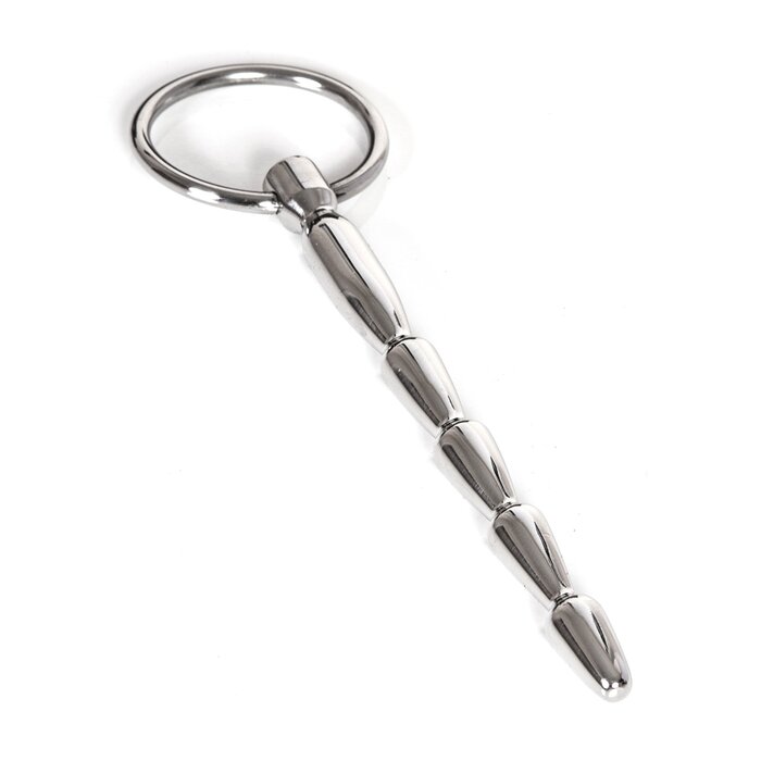 Medium Metal Penis Plug with Pull Ring