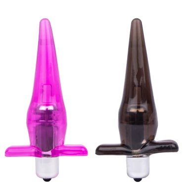 Gummy Glide Slim Vibrating Butt Plug - PURPLE