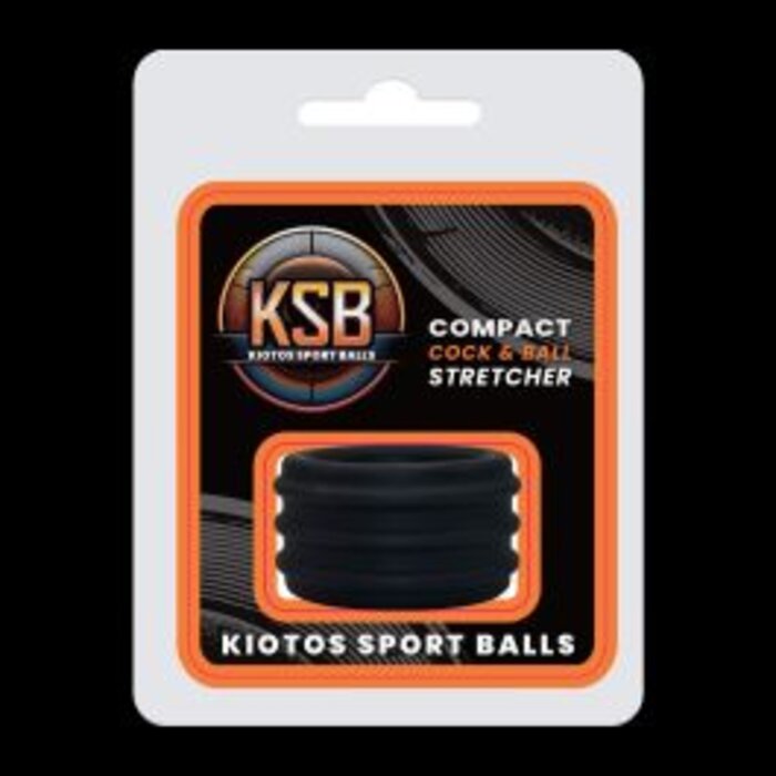 Kiotos KSB Silicone Cockring & Ball Stretcher Compact - Black