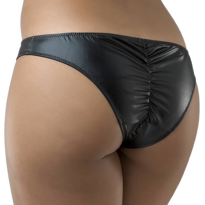 Lovehoney Plus Size Wet Look Crotchless Knickers