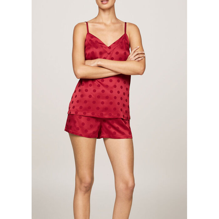 Tommy Hilfiger Essential Cami Short Set & Eyemask, Red