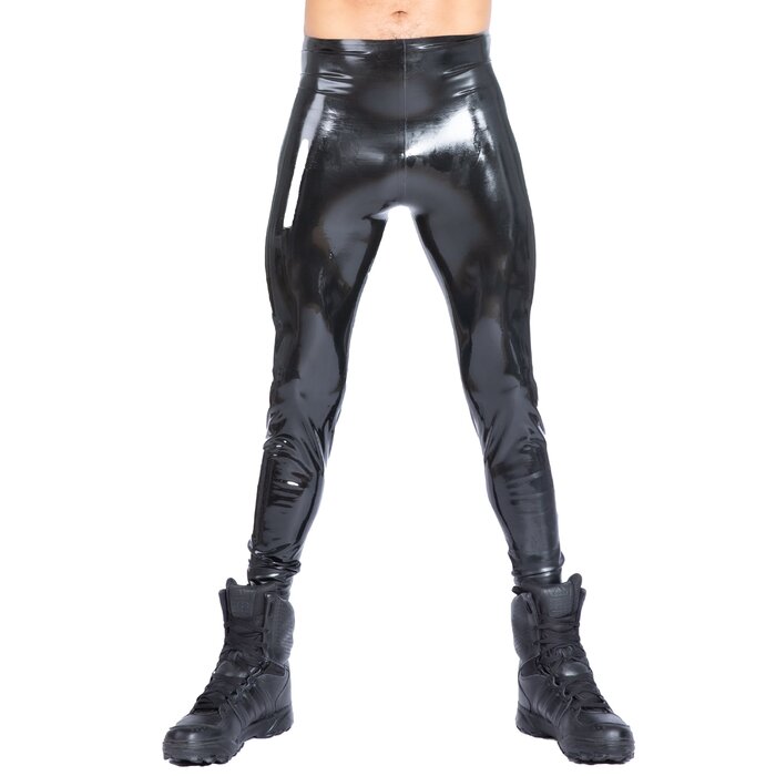Black Latex Leggings Unisex