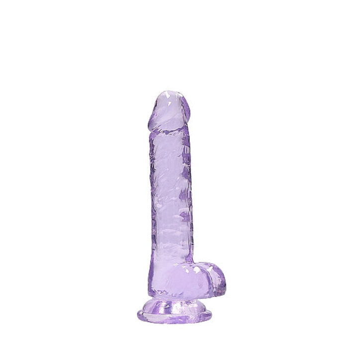 Realistic 7" Dildo With Balls - Purple