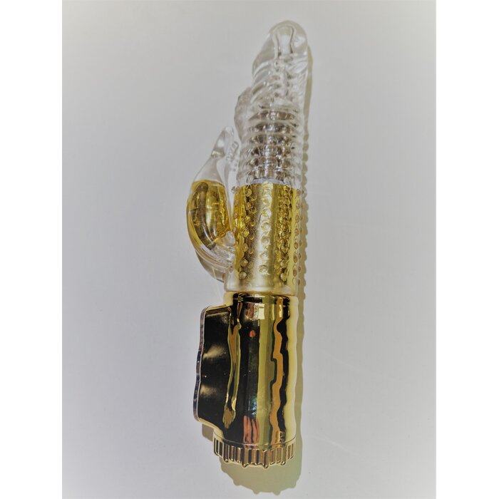 Gold Rechargeable Multifunction Rabbit Vibrator