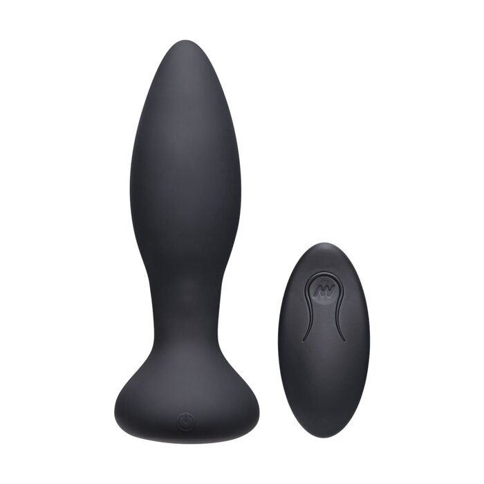 A-Play - Vibe - Experienced - Rechargeable Silicone Anal Plug with Remote - Black