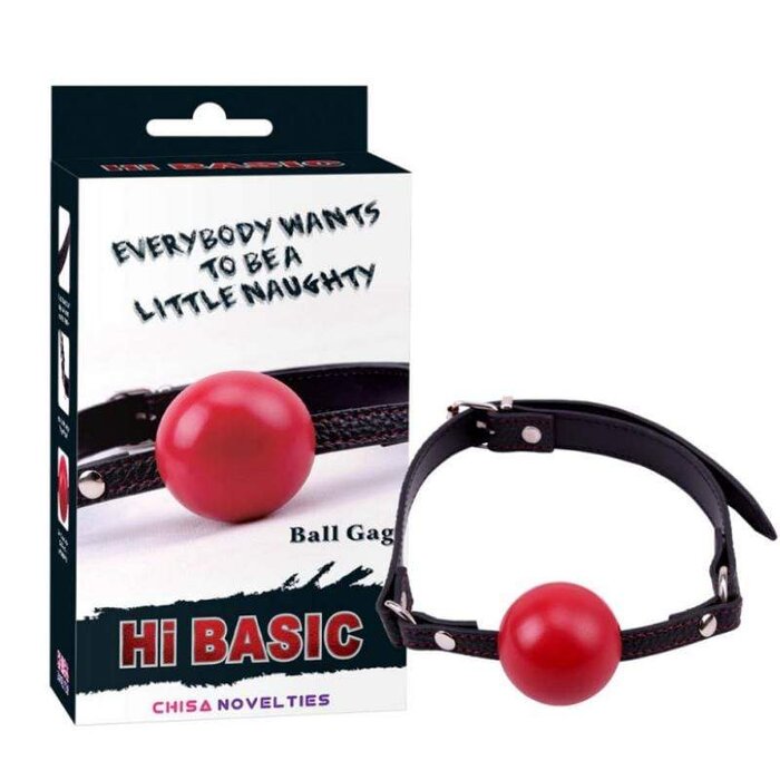 Premium Adjustable BDSM Ball Gag in Red: 4.5cm Diameter