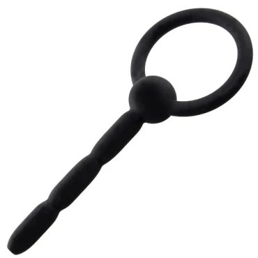 Silica-Stream Penis Plug with Through-Hole - 8cm