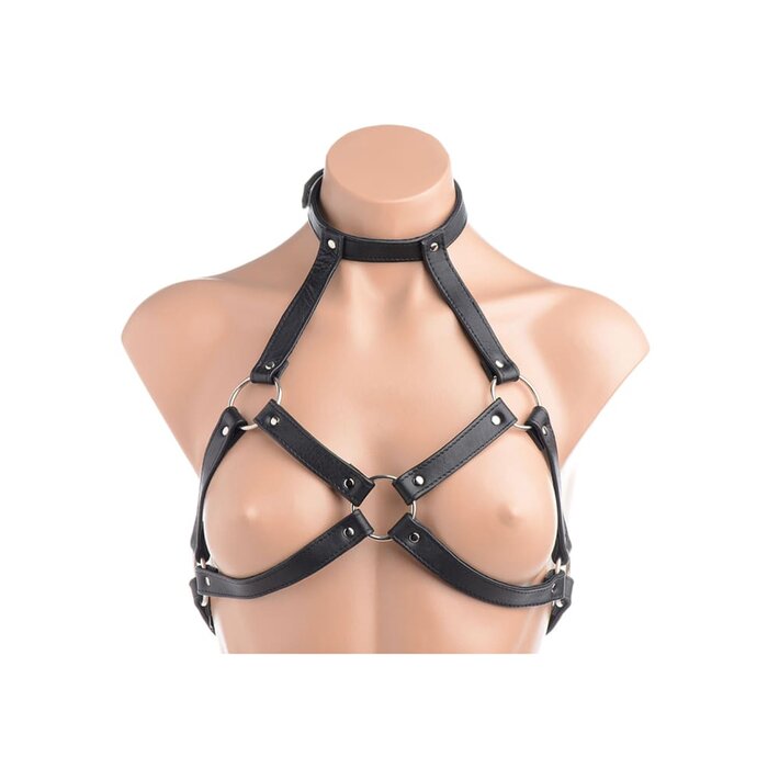 Leather Harness Bra