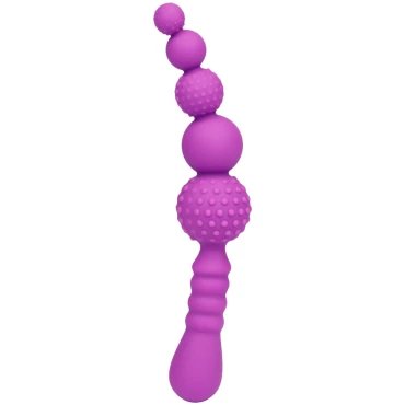 The Rattlesnake Silicone Anal Beads - 8 Inch