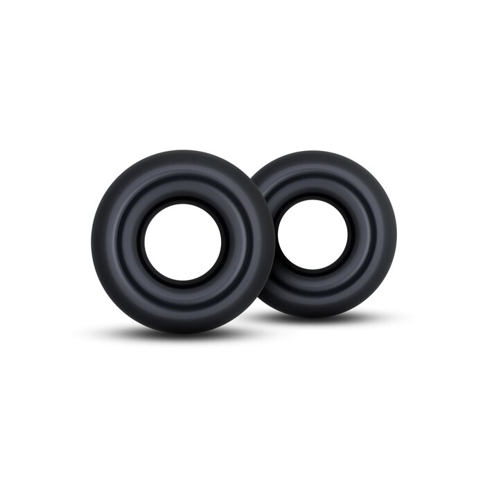 Stay Hard - Donut Rings Oversized - Black