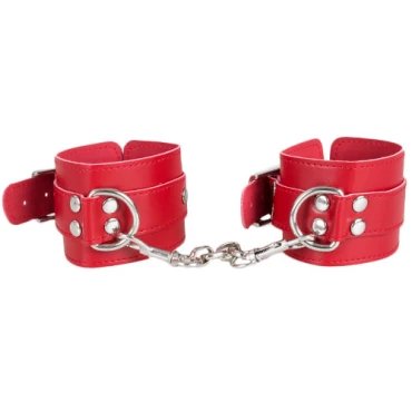 Fettered Flame Faux Leather Handcuffs