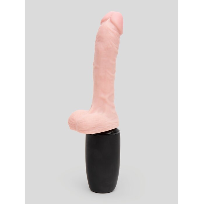 King Cock Ultra Realistic Thrusting Warming Realistic Vibrator 6 Inch - Flesh Pink